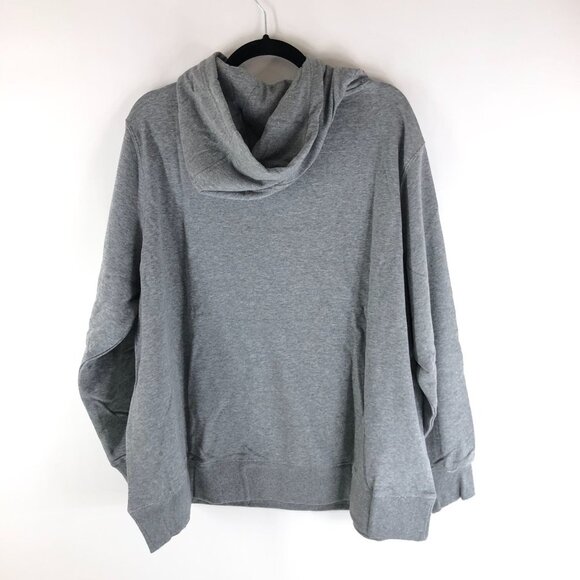 Fila Womens Crowd Pleaser Hoodie Pullover Pockets Gray 3X - Picture 3 of 5